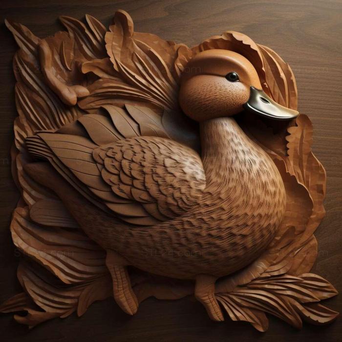 Nature and animals (widgeon 4, NATURE_6648) 3D models for cnc